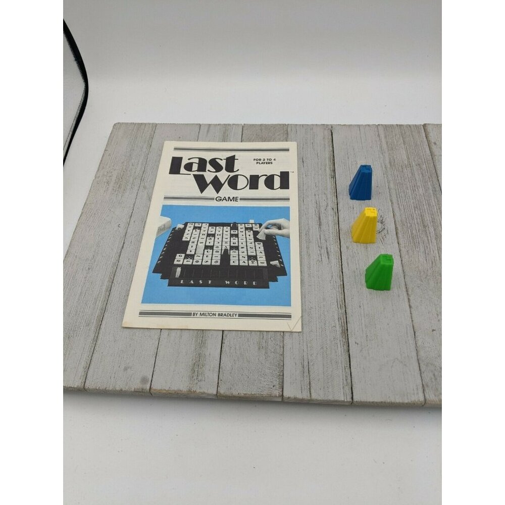 1985 Last Word Board Game Replacement 3 Playing Pawn Pieces & Instruction Only